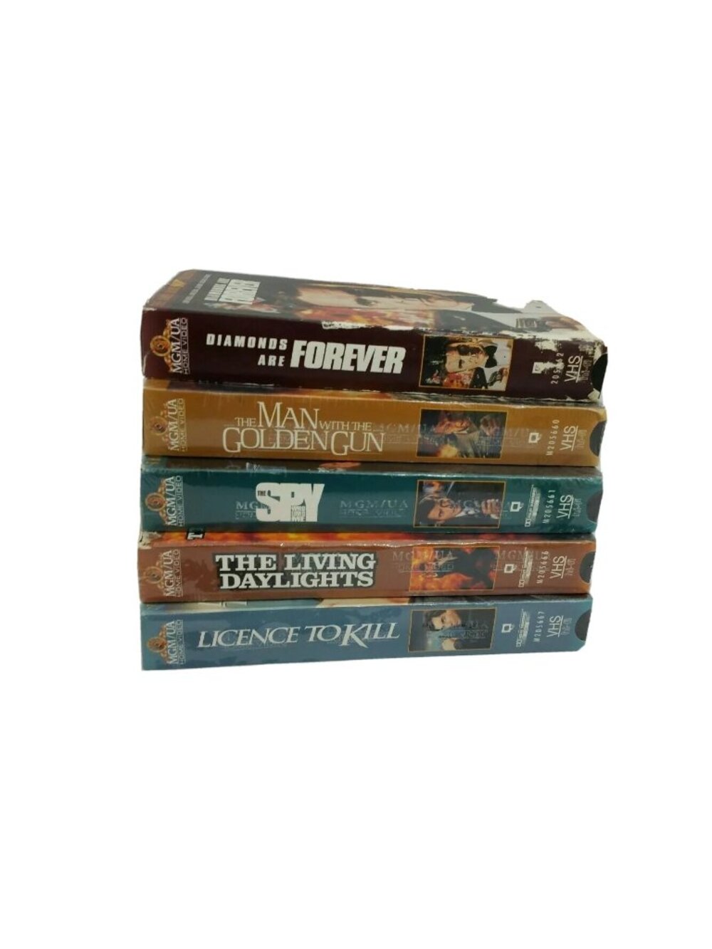 James Bond 007 Movie Collection 1971-1989 Connery Moore Dalton VHS Spy Set of 5